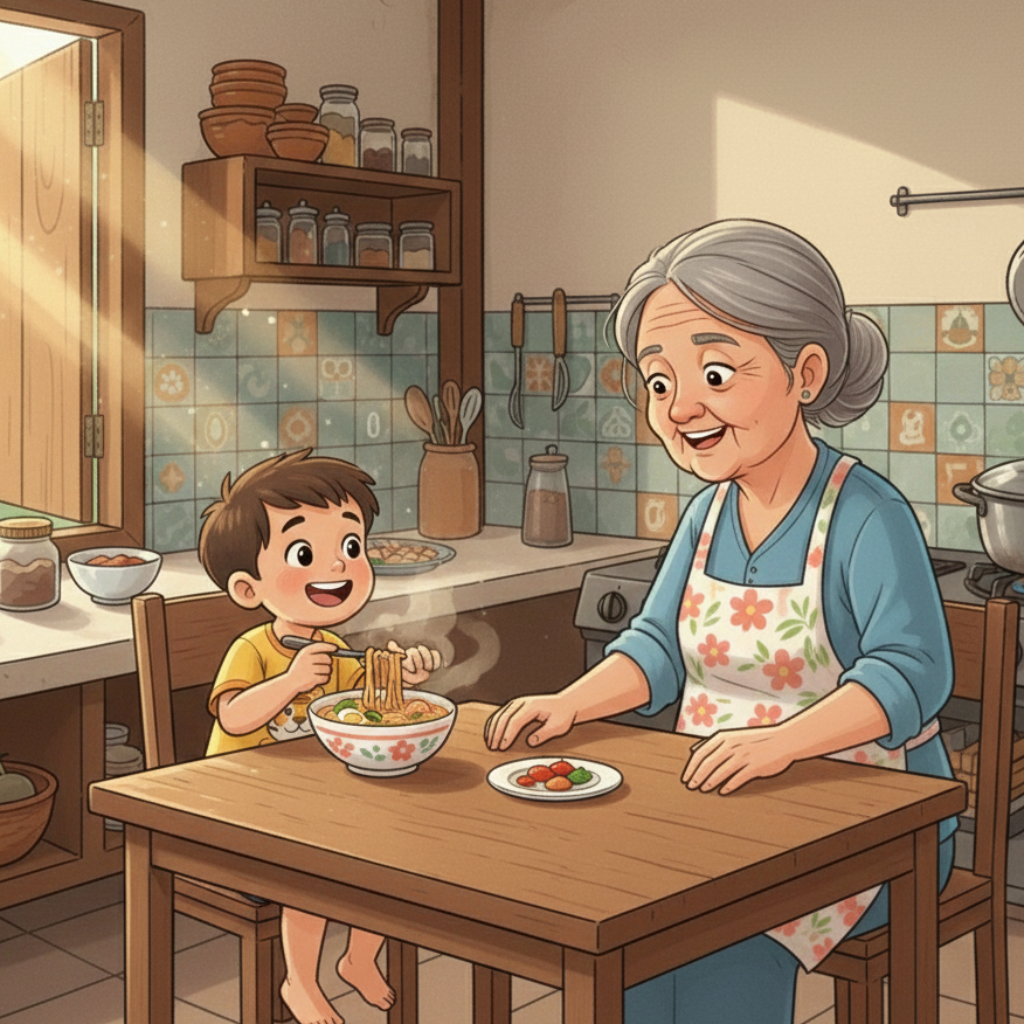 Cerita anak tentang mie laksa