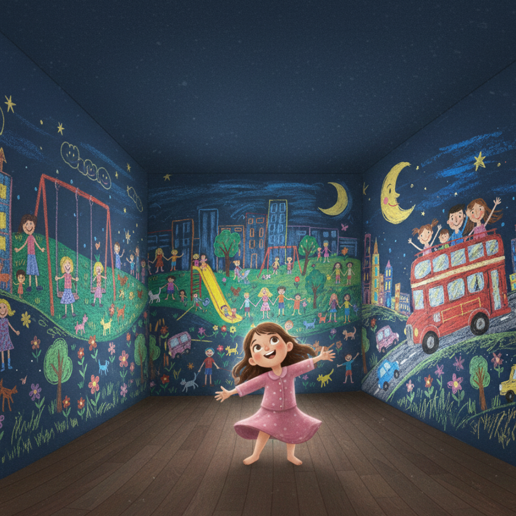 Cerita anak gambar di dinding