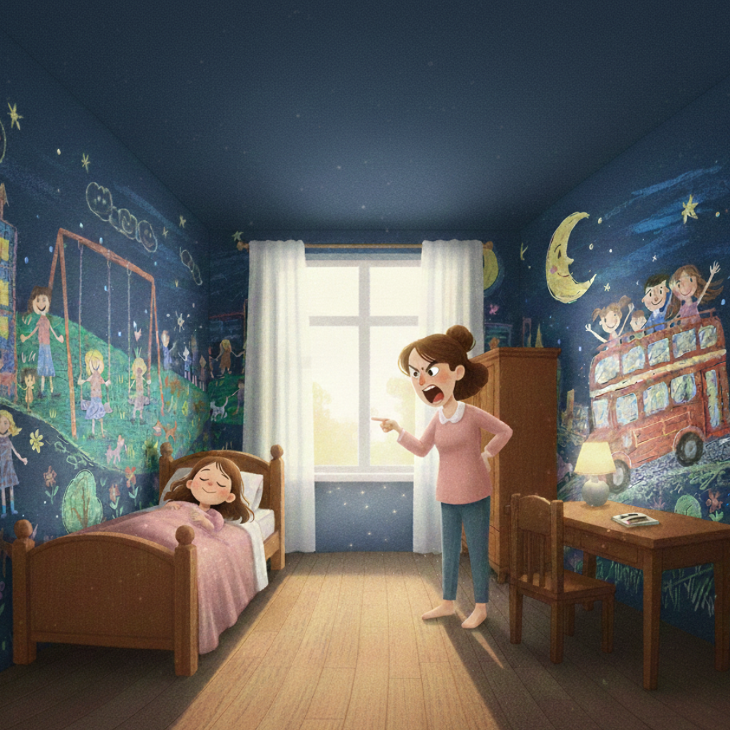 Cerita anak gambar di dinding