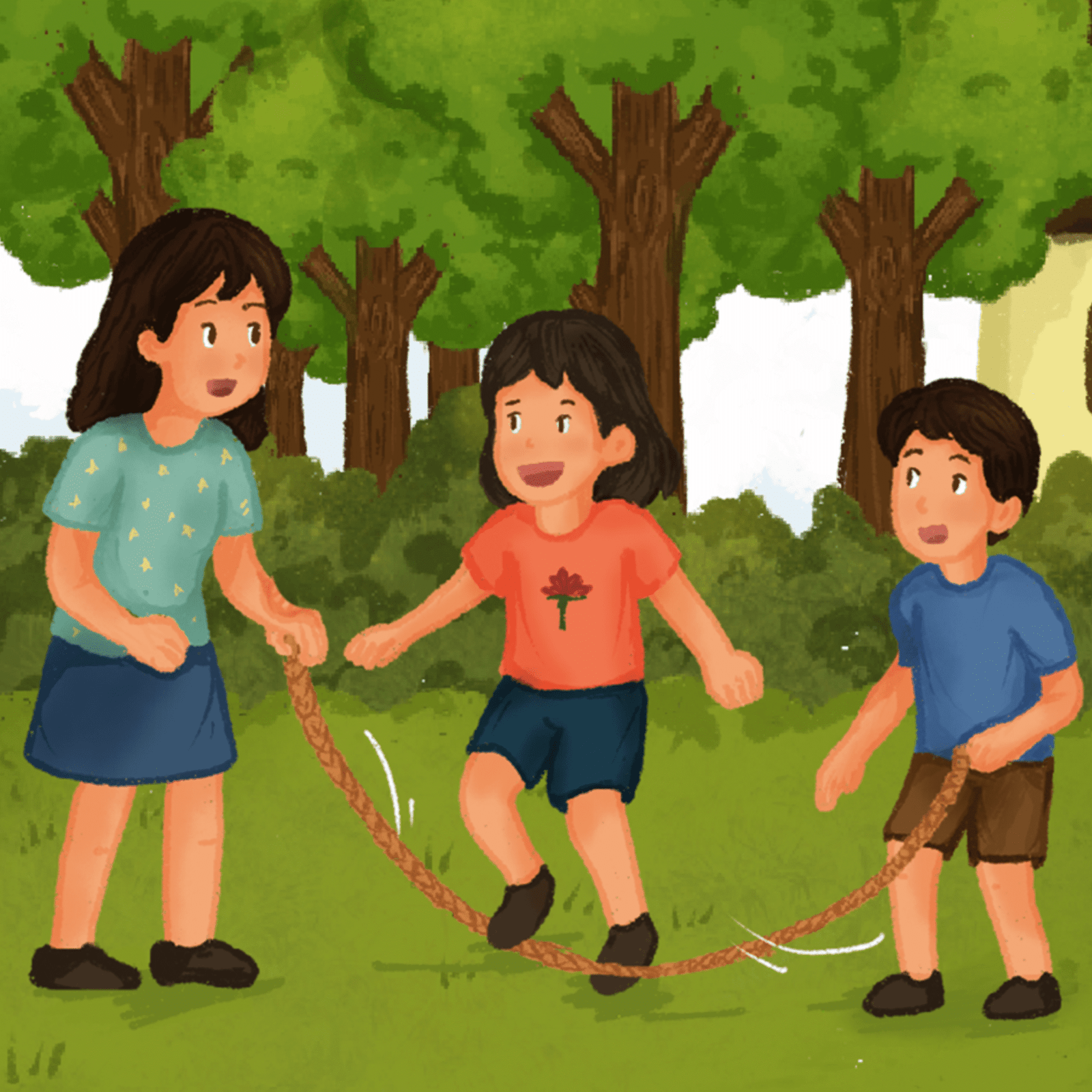 Cerita Anak Bermain Lompat Tali Karet