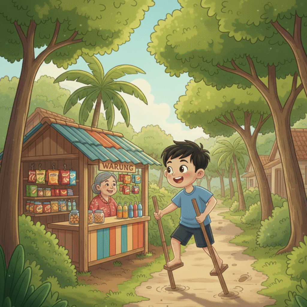 Cerita Anak tentang Egrang - Dibuat oleh Gemini