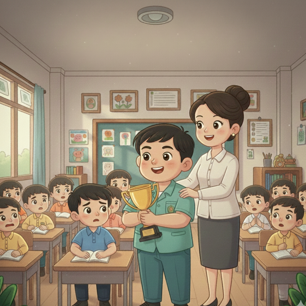 Cerita anak tentang juara kelas.